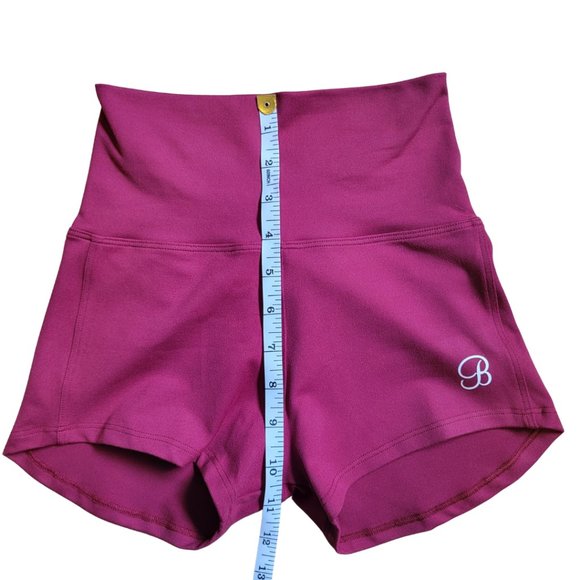 Bombshell Sportswear Maroon Burgundy Exercise Workout Shorts X-Small (NWOT) - Picture 8 of 10